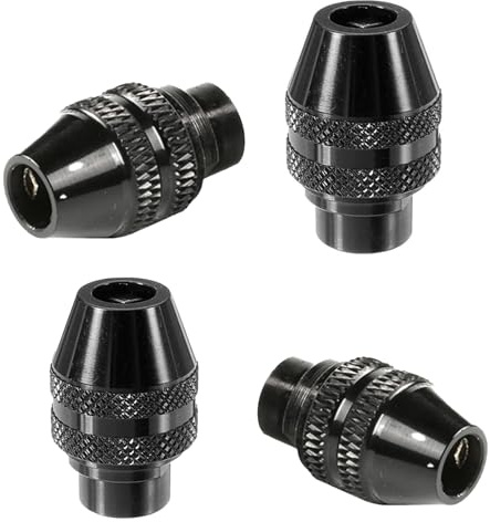 Moyata 4 Stück 4486 Bohrfutter, Schnellspannbohrfutter, 0,4-3,2mm Bohrfutter Adapter Multifunktions-Spannfutter Zubehörsatz für Rotationswerkzeuge 400,3000, 395, 8200, 780, 770, 7700, 750