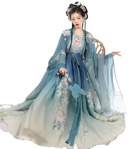 WHRAOY Robe Hanfu Traditionnelle Chinoise (S-XL), Ancienne Robe Hanfu pour Femmes,L,F
