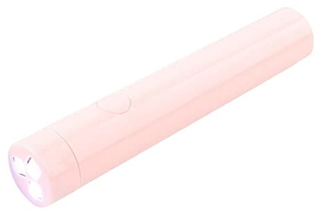 Mini lámpara UV polaca linterna USB carga fácil mano 6W rosa 18x107mm