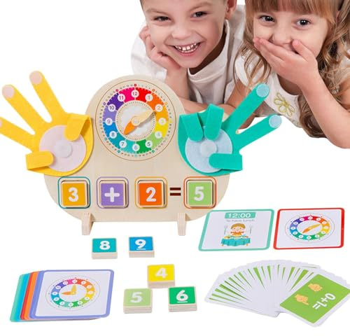 Generisch Juguetes educativos de matemáticas preescolares, juguetes de matemáticas para sumar y restar con el conteo de dedos, material educativo para educación temprana en casa, para viajes al aire