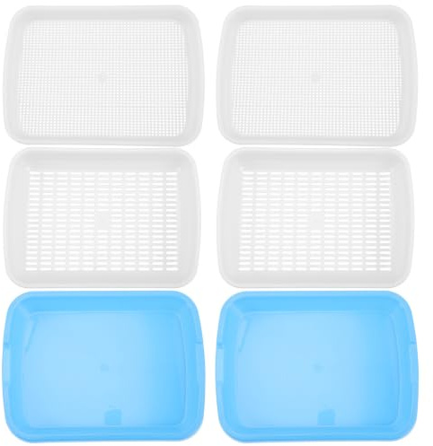 MAGICLULU Vassoio di Germinazione Doppio Strato in Plastica per Germogli | Set da 1 Pezzo, per Piselli Verdi e Arachidi, Uso Domestico, Colore Blu, Conservazione Umidità