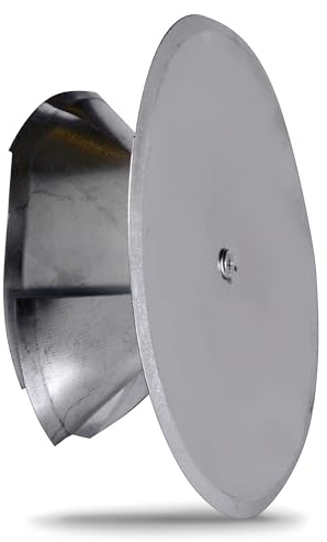 FIREFIX 2097/1 Tapa para orificios de chimenea con embudo de expansión y aislamiento, cubierta de chimenea de acero galvanizado para conexiones de chimenea, ajustable hasta 160 mm de diámetro, color