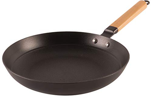 Cuisine Romefort | Sartén de hierro fundido esmaltada Light: resistente y ligera con mango de madera | Sartén con base de panal | Todos los tipos de cocina, incluida inducción (28 cm/solo 1,8 kg)