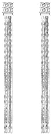 KristLand - Eleganta tofsörhängen Örhängen S925 sterling silver öronstift med kubisk zirkon guldpläterade långa droppformade tofsdubbar smycken gåvor för damer flicka fru flickvän silverfärg