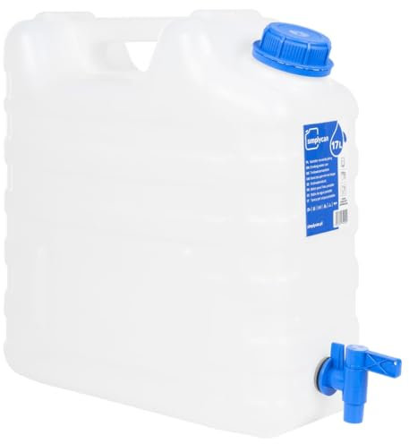 Home & Garden - Recipiente de agua con grifo transparente de plástico de 15 L para muebles