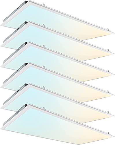 6Pack LED 2x4 Panel Light 72W Dimmable ETL DLC