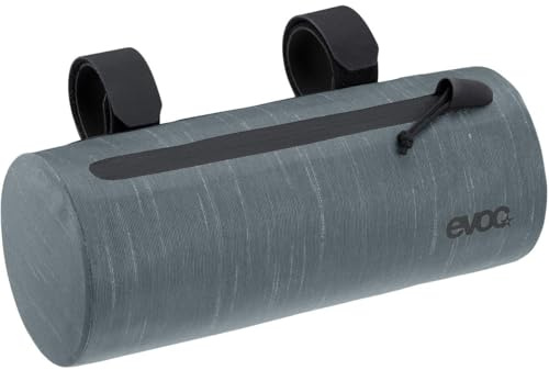 EVOC Handlebar Pack WP 1,5 Lenkertasche, Steel | praktische Fahrradtasche, moderne Lenkertasche, BOA FIT System, einrollbaren Seitenenden, schmutzabweisendes Material