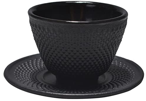 LIFKOME 1satz Eisen Teetasse Set Mit Unterteller Retro Design Langlebiges Material Für Zuhause Büro Teehäuser Für Teeliebhaber Leicht Zu Reinigen Teiliges Set