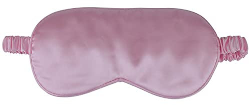 1 Pcs Sleep Mask, Silk Eye Mask, Blindfold, Silk Sleeping Mask for Girls, Women, Men (Pink)