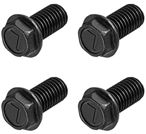 METALLIXITY Bride Hex Tête Boulons (M7x16mm) 4pcs, Boulon hexagonal Entièrement Filetage Vis à filetage à gauche- pour Maison Construction Quincaillerie Fixations
