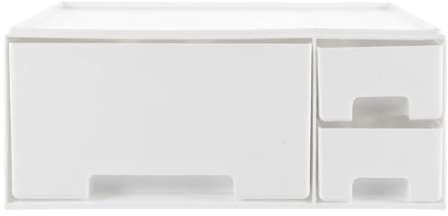 Mikikit Monitorständer, erhöhter Computerbildschirm-Regalständer, PC-Monitore, Desktop-Aufsatz, Aufbewahrung, Laptop-Schubladen, Organizer