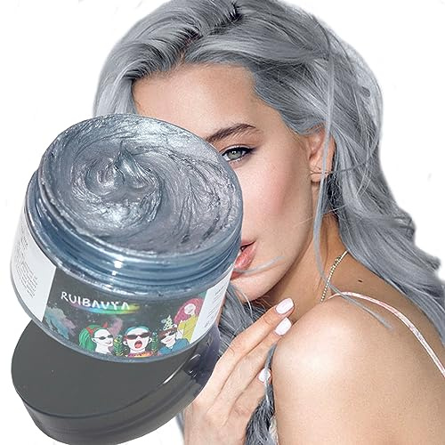 Cera Per Capelli Temporanea Lavabile Colore Semipermanente Per Feste, Giochi Di Ruolo, Festival - DIY Hair Colour (Grigio Argento)
