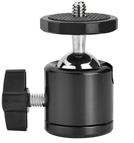 Cyrank Rótula De Bola para Trípode De Cámara, Rótula De Bola Giratoria 360, Rótula De Bola De Tornillo De 1/4 Pulgadas, Montura De Cámara Duradera, Rótula De Bola para Mini Cámaras(Negro)