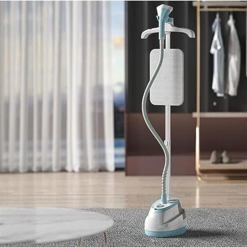 Vaporizador for ropa de pie, potente vaporizador de ropa plegable de 1800 W, con tabla de planchar ajustable, colgador de poste y tanque desmontable, potente plancha de vapor de tela, perfecto for el