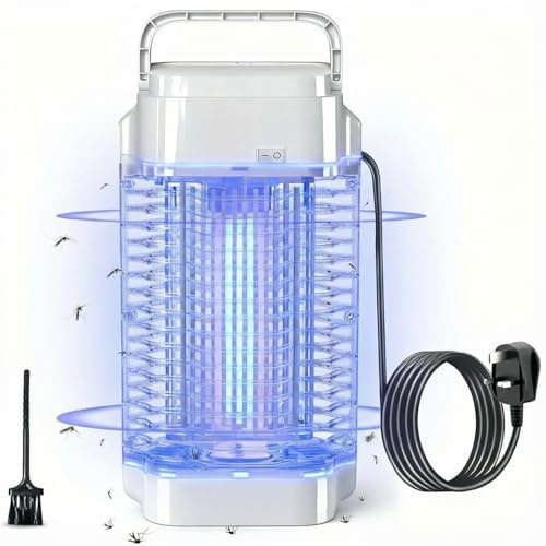 Fly zapper,18W Fly Killer,4200V Bug Zapper for Indoor,Bedroom and Gardens | Flying Insect Control,Mosquito Killer Lamp,Bulb Replaceable,On-off Switch