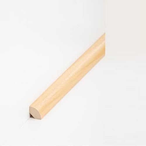 PROVISTON Lot de 5 plinthes quart de barres 14 x 14 x 2000 mm, en bois massif, à coller, clipser, vis et clous, 10 m