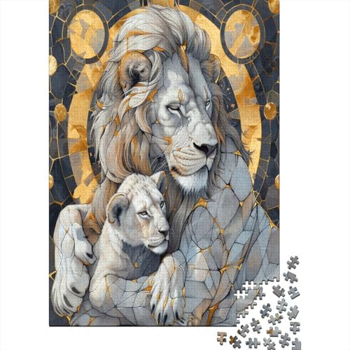 Puzzles Kunst Löwe Klassische Puzzles Erwachsene Puzzles Tier Clevere Rätsel Puzzle 1000 Teile Herausforderndes Geschicklichkeitsspiel Für Erwachsene 1000pcs (75x50cm)