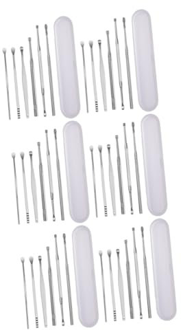 Healeved 6 Sätze Zum Zupfen Von Ohren Kinderohrlöffel Reinigungssets Ohrkürette Reinigungsset Für Ohrstöpsel Ohrengräber-kit Ohrstöpsel Für Silver Rostfreier Stahl
