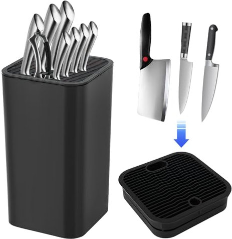 Square Knife Holder, Knife Holder Storage Rack, Kitchen Storage Knife Holder, Countertop Knife Holder, Knife Storage Tool for Kitchen