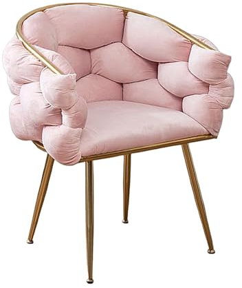 Stehhocker Höhenverstellbar mit Rädern, Schminktisch Stuhl mit Rückenlehne, 90°-120° Rückenlehnenverstellung für Wohnzimmer Esstisch Arbeitszimmer Frisiertisch Küche(Pinkss,76cm)