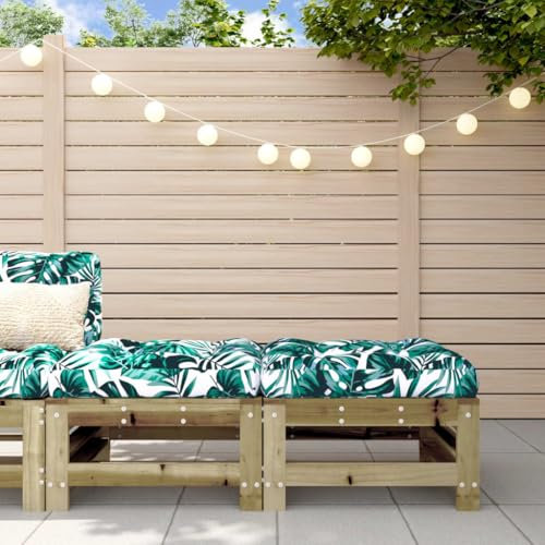 Xichuzi Gartenhocker mit Kissen 2 STK. Kiefernholz Imprägniert, Balkon Hocker, Fusshocker Garten, Hocker Garten, Fußhocker Für Sessel, Gartenmöbel Hocker 825701