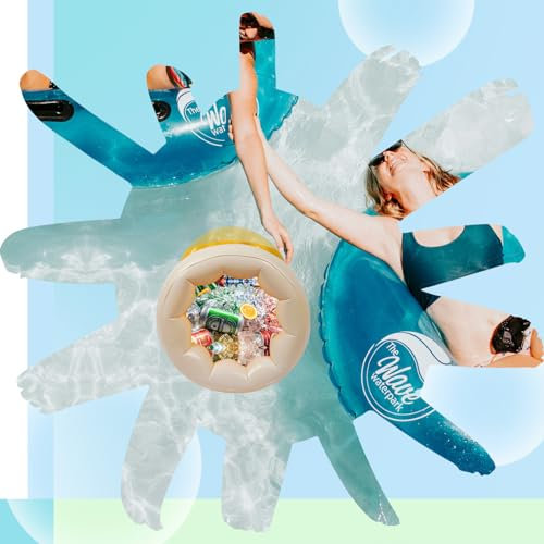 2 PACK Inflatable Floating Drink Holder - Leak-Proof Beverage Float for Pool Parties, Hot Tubs & Summer Fun - PVC Cup & Beer Mug Holder