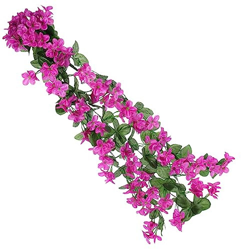 HOLIDYOYO Flores Artificiales de Violetas Decoración de Pared Pétalos para Bodas y Hogar Enredadera Falsa