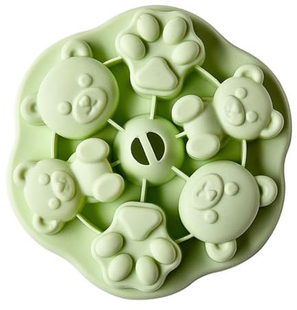 aqxreight Lindos Moldes de Silicona de Oso bebé Forma de Oso Molde de Alimentos para Bebés para Pastel Al de Helado Gelatina Fácil de Demolda con Material Suave y Duradero Verde