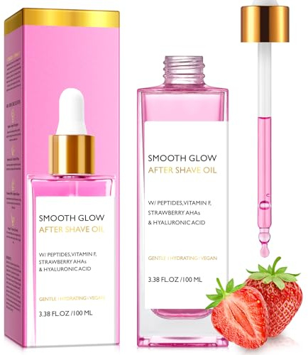 Strawberry Vanilla Aftershave Öl, Pflegendes Feuchtigkeitsspendendes Ätherischen Ölen für Glatte Haut Nach der Rasur, Nicht Fettendes, Verhindert eingewachsene Haare & Trockenheit