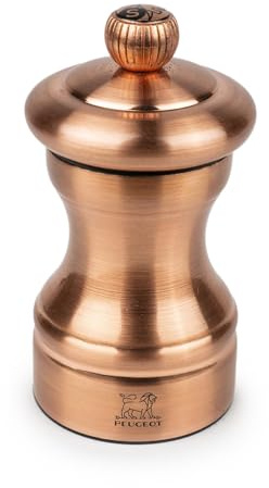 PEUGEOT - Moulin à Sel Bistro Chef 10 cm - Réglage Classique - Innovation Sel Glace, Mécanisme Zirlion - En Inox - Fabrication Française - Coloris Cuivré
