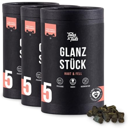 Tales & Tails Glanzstück Haut und Fell-Snack für Hunde - 3 Dose 975g