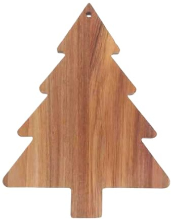 Christmas Tree Cutting Board, 38x 24cm Wooden Christmas Tree Charcuterie Board, Serving Tray for Sushi, Dessert, Candy, Cheese
