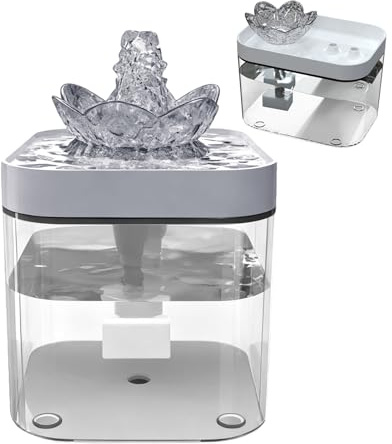 ETUCYNG Fuente de Agua para Mascotas - Dispensador de Agua para Mascotas Recargable por USB - Fuente de Agua automática y silenciosa para Perros | para Gatitos y domésticos