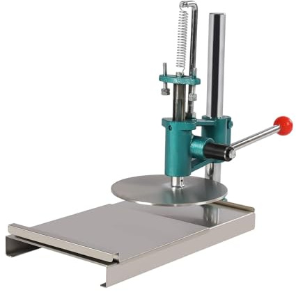 Pressa Manuale Regolabile per Impasto per Pizza da 9,5 - Macchina per Pasticceria in Acciaio Inossidabile per croste di Pizza, chapati, Torte Fatte a Mano, panini Morbidi - Utensile da Cucina di