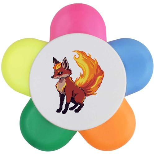 Azeeda 'Flame Fox' Flower Shape Highlighter Pen (HL00046053)