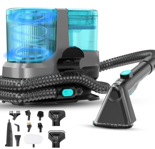 VacniQ C688 Aspirapolvere lavante 4 in 1, 25000 Pa, 1800 W. Riscaldamento, disinfezione, display LED e avvisi vocali. Ideale per divani, tappeti, sedili auto, materassi, cuscini animali