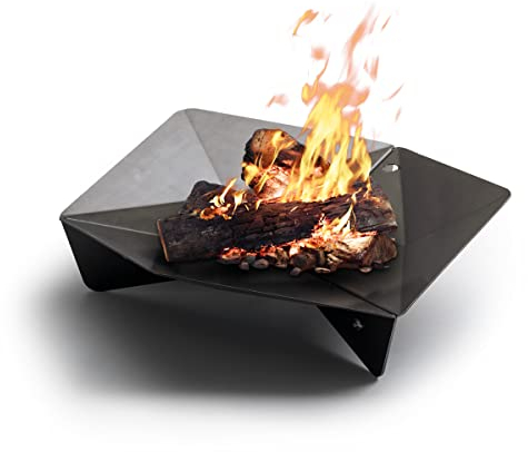 höfats - Triple 65 Firebowl - Caminetto e griglia di Design - per terrazza e Giardino - Acciaio corten con Effetto ruggine