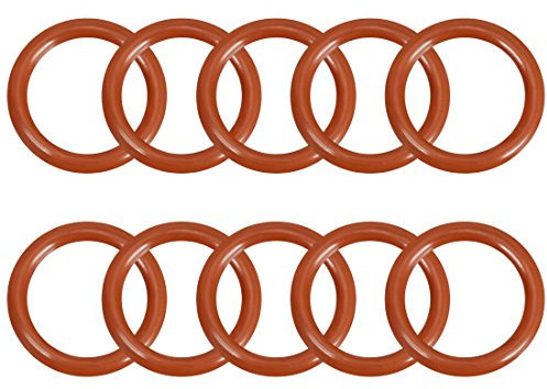 sourcing map 10pcs Silikon O-Ring 15mmx11mmx2mm VMQ Dichtring Dichtungsring Dichtung rot