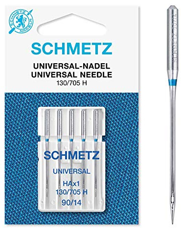 Schmetz Lot de 5 aiguilles universelles pour machine à coudre Taille 90/14 130 x 705H