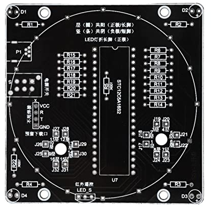 Bunter LED Lichtmast, LED Display Bausatz für elektronische Türme mit Lichtwürfel Fernbedienung, 20+ Arten Offline Animation