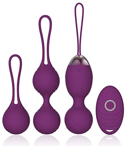 Beckenboden Kugeln Trainingskugeln, Beckenbodentrainer für Frauen Trainingsset - Medizinisches Silikon Übung Bälle Für die Blasenkontrolle und Beckenbodenübungen, Lila