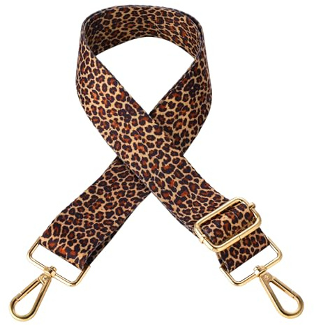 TIESOME Correa de repuesto para bolso, correa de hombro ancha ajustable con estampado de leopardo para bolso de mano, correas de Navidad para mujeres y niñas