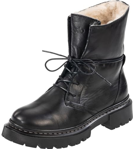 Palado Stivaletti da donna Kasos Block – Stivali invernali imbottiti – Stivali di alta qualità in vera pelle – comode scarpe invernali da donna, Nero , 41 EU