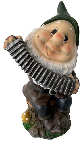 eacommerce Nain de jardin en polyrésine Hauteur 28 cm Figurine Gnome pour extérieur (mammolo)