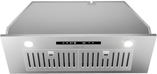 SOONYE Range Hood 30 inch, Insert Range Hood 600 CFM Kitchen Vent Stove Hood with 3 Speed Gestures Sensor Touch Control with Remote, Permanent Baffle Filter, Ducted/Ductless Convertible