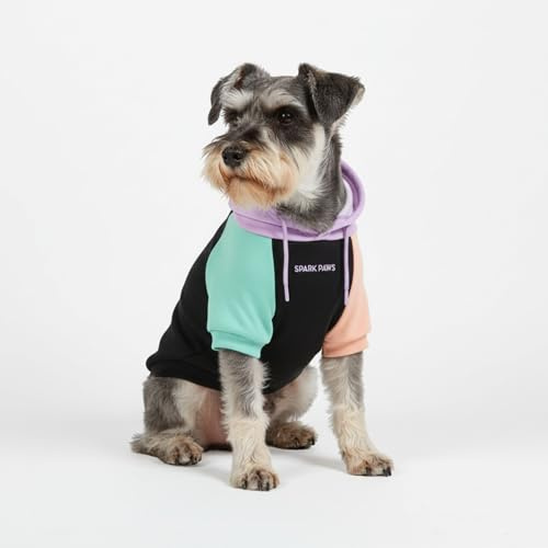 Spark Paws Hunde-Kapuzenpullover – Premium-Qualität, butterweich, hervorragender Komfort und Passform, beruhigende Fleece-Innenseite, geeignet für alle Rassen - Cyber Punk - M