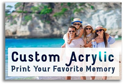 Your Photo or Image Printed on Custom Acrylic Wall Art, 16x12 Horizontal