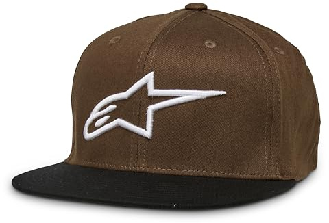 Alpinestars Ageless Flat Hat, Cappellino da Baseball Uomo, Marrone/Nero, S/M