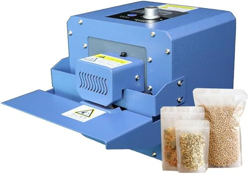 GEHPYYDS 300W Automatic Plastic Bag Heat Sealing Machine, 5m/min Continuous Band Sealer, Auto Food Packaging Machine, Industrial Sealing Machine for PVC Bags Films, Foil Bag, Kraft Paper Bag