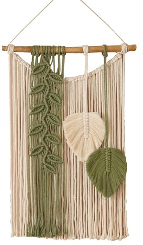 Tapiz bohemio de | Tapiz de pared tejido bohemio con borlas de mechones | Elegante colgante de borla hecho a mano, arte bohemio para la pared, decoración del hogar del dormitorio